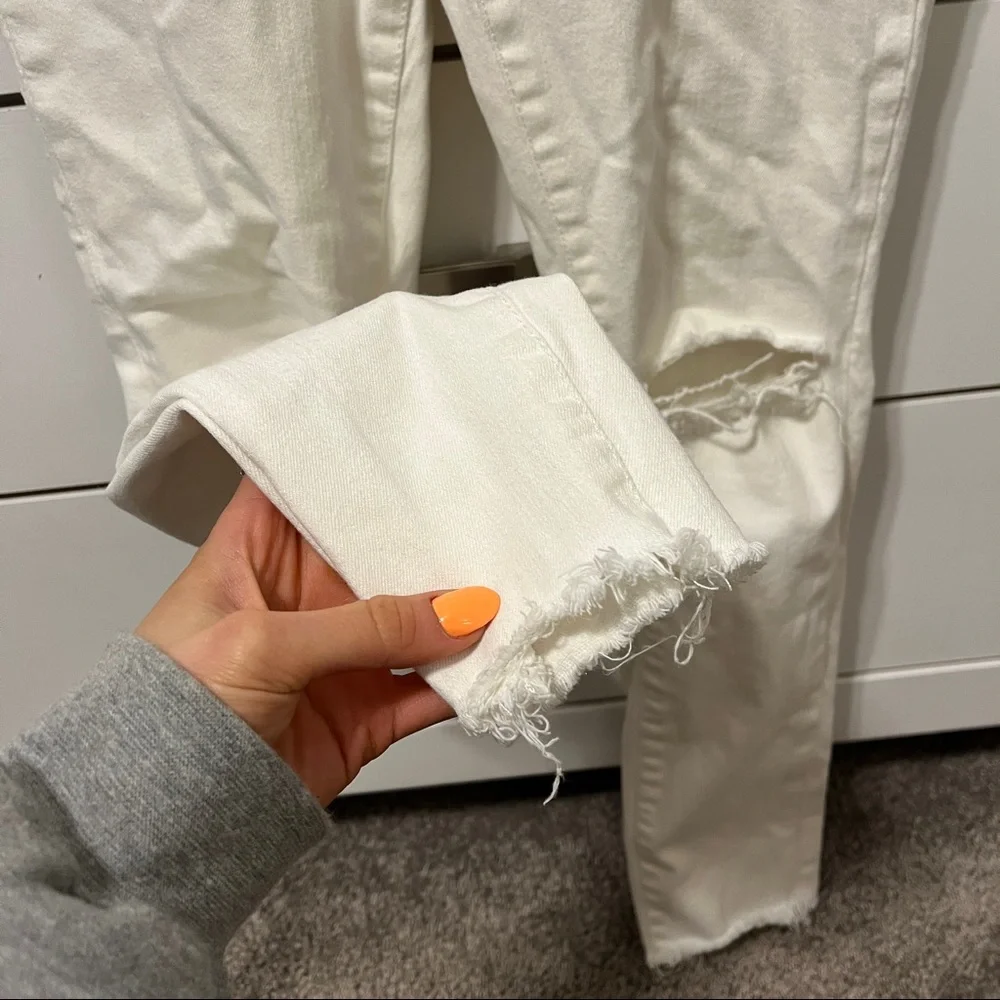 BDG Urban Outfitters White High Rise Cropped Skinny Jeans - Picture 4 of 7